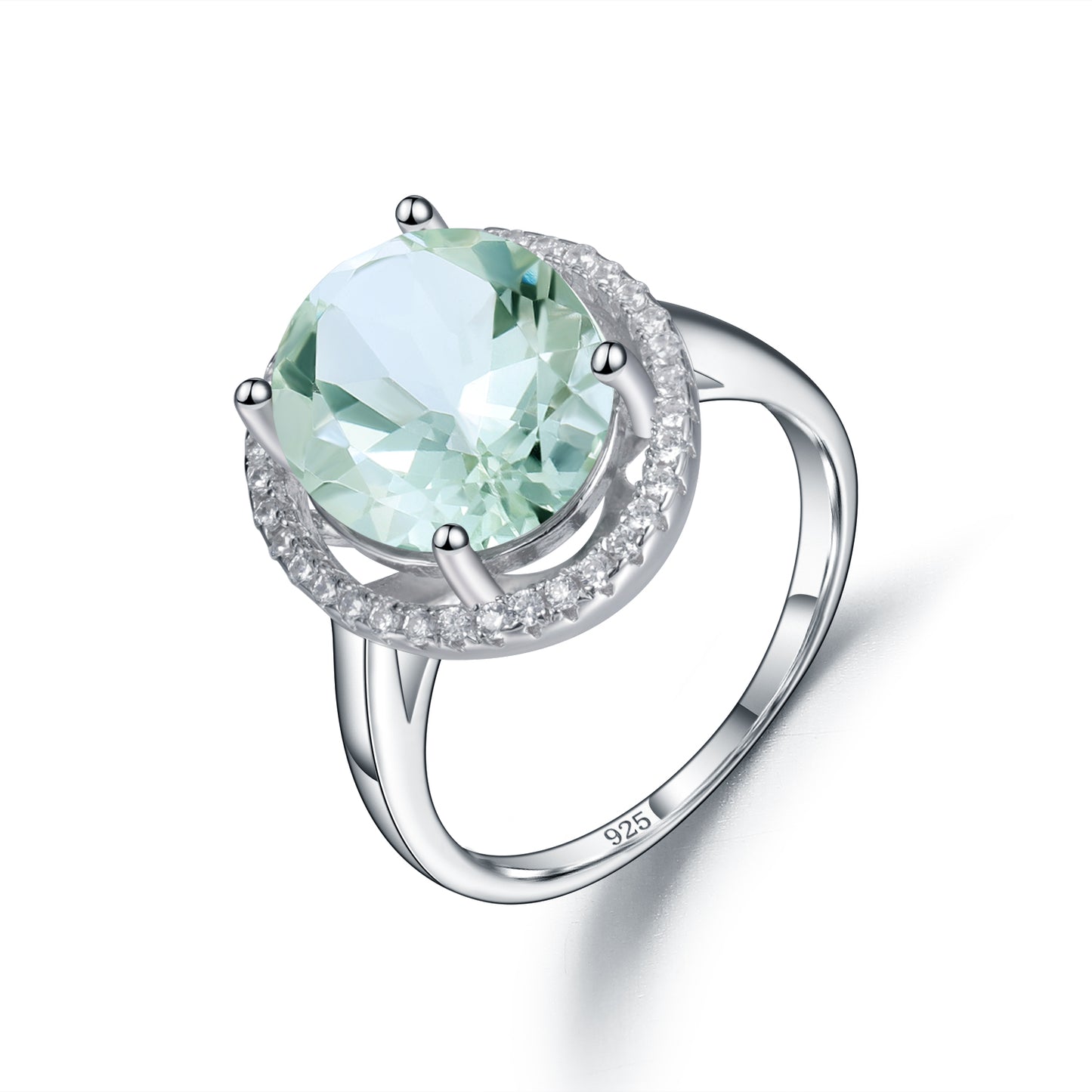 Natural Green Amethyst Ring