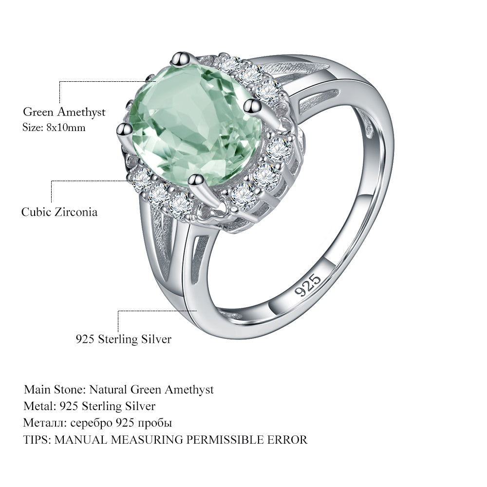 Natural Green Amethyst Ring