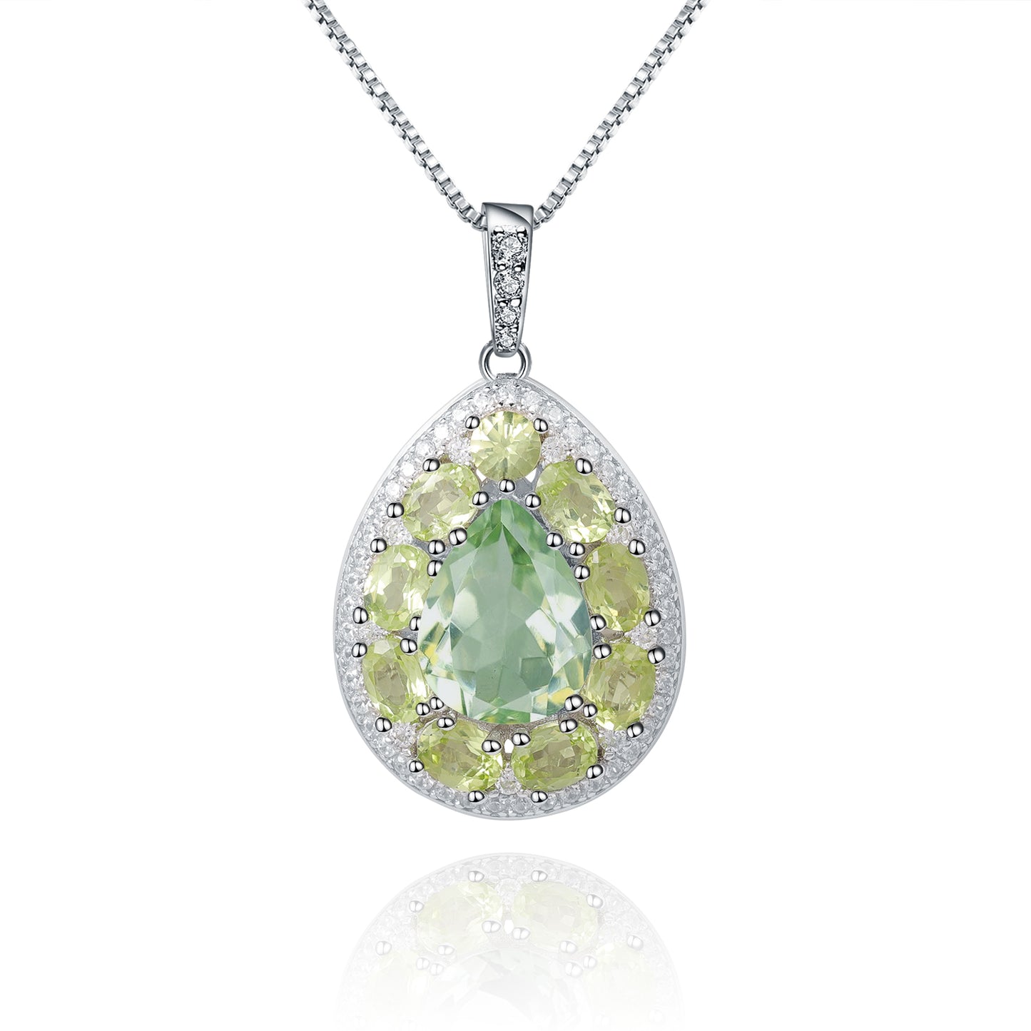 Natural Green Amethyst Necklace