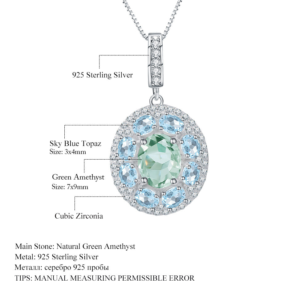 Natural Green Amethyst Necklace