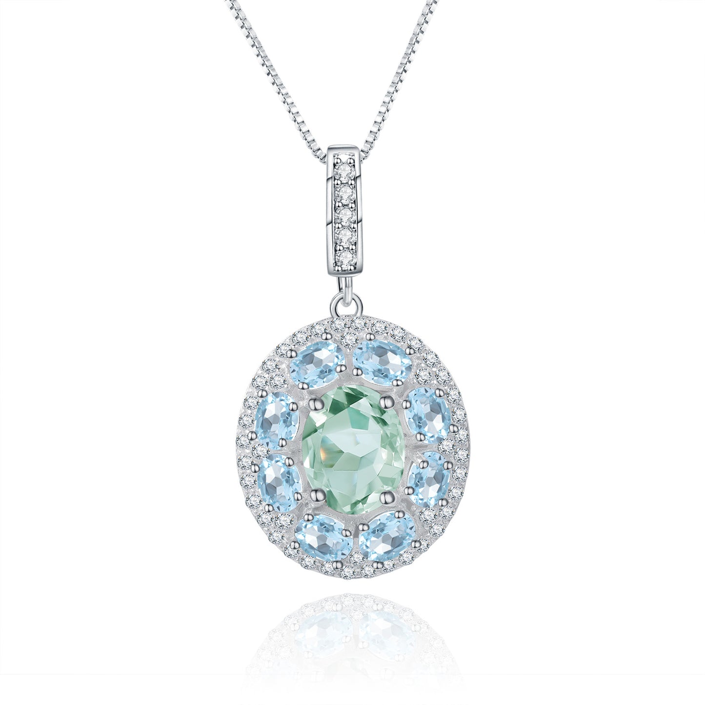 Natural Green Amethyst Necklace