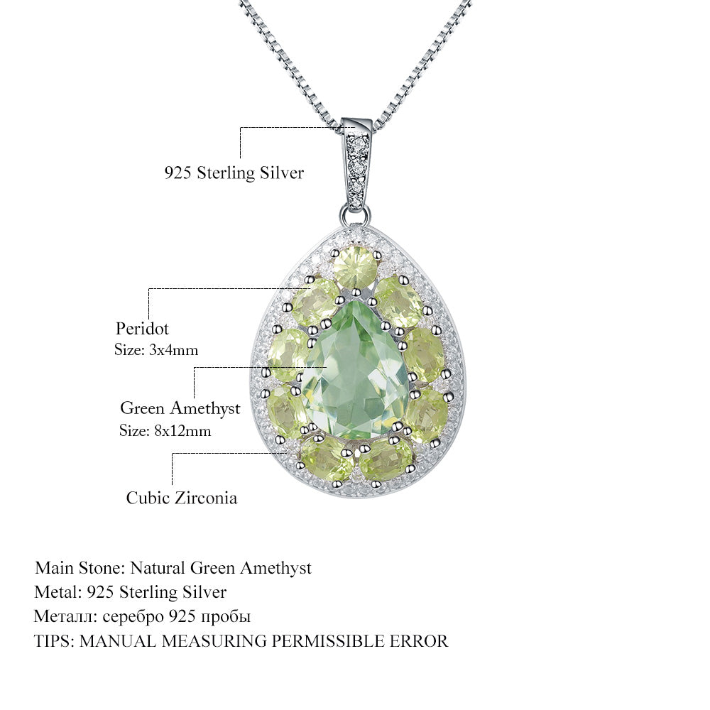 Natural Green Amethyst Necklace
