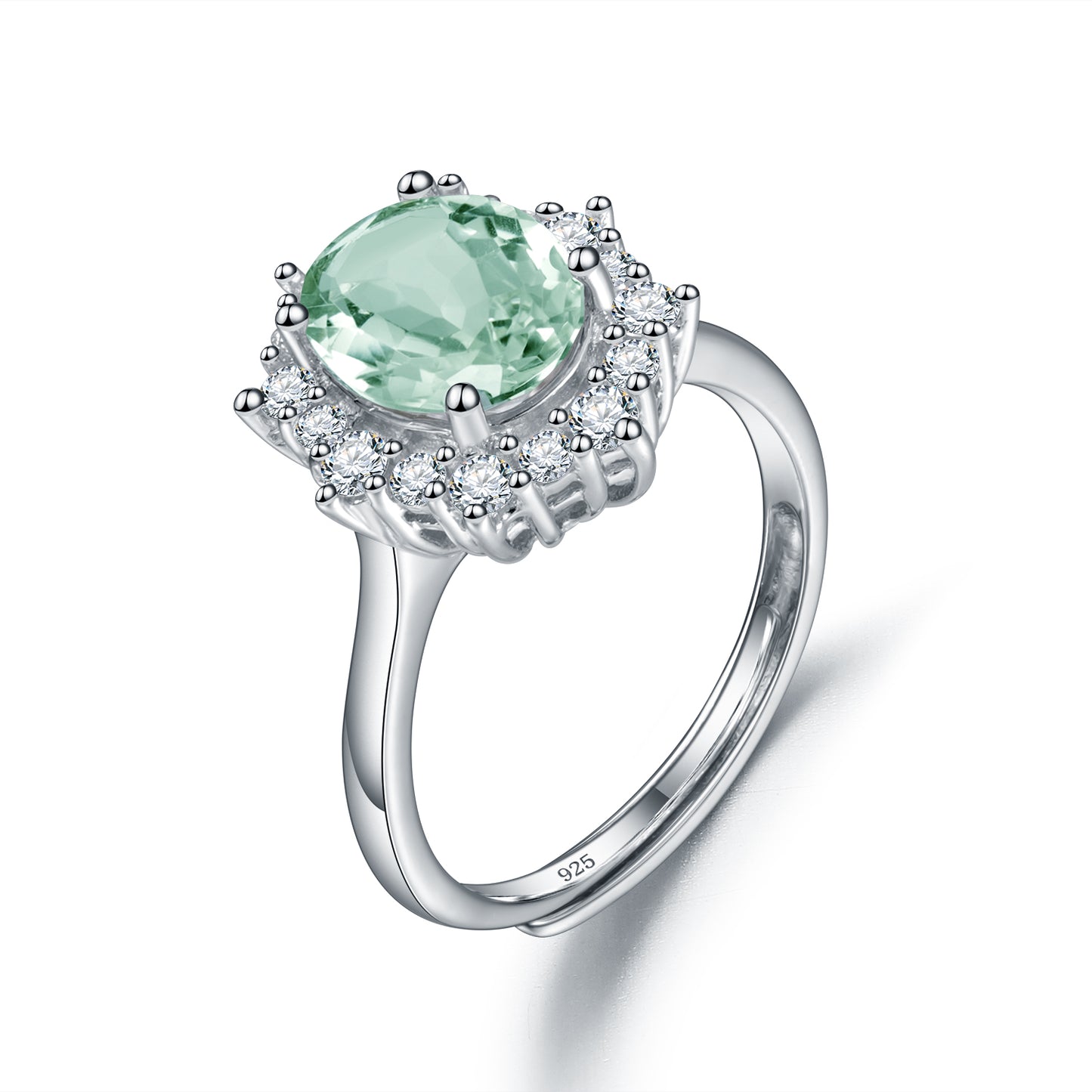 Natural Green Amethyst Ring