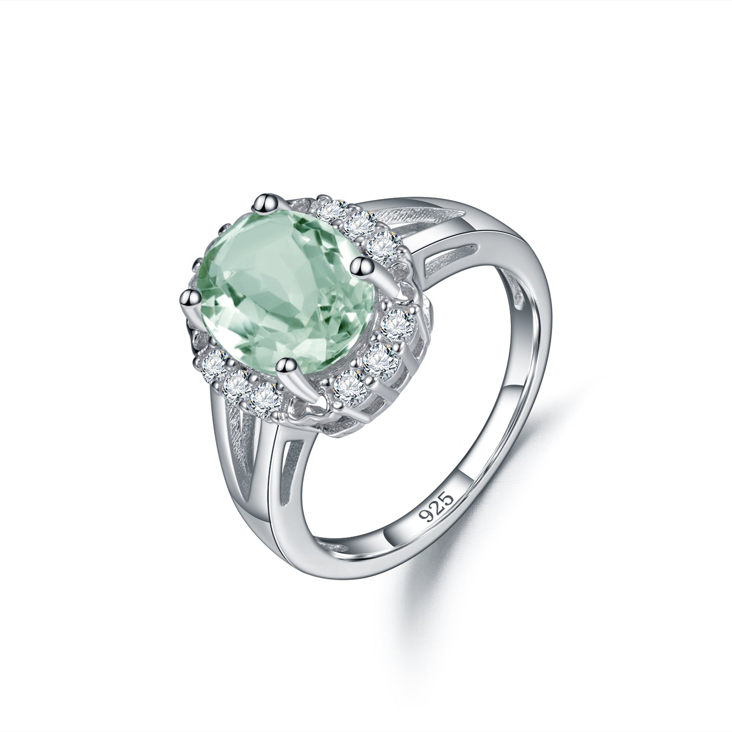 Natural Green Amethyst Ring