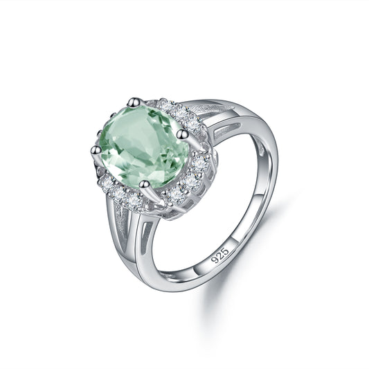 Natural Green Amethyst Ring
