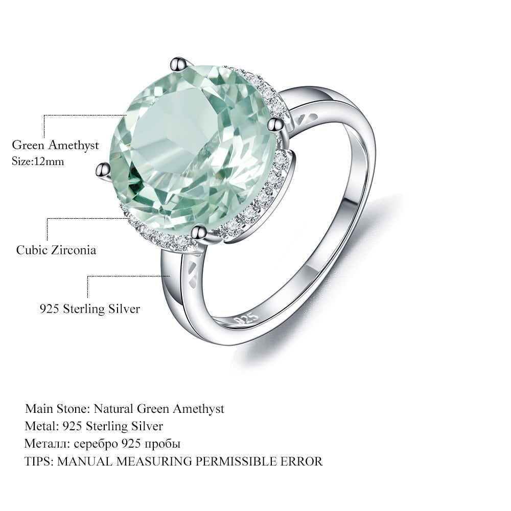 Natural Green Amethyst Ring