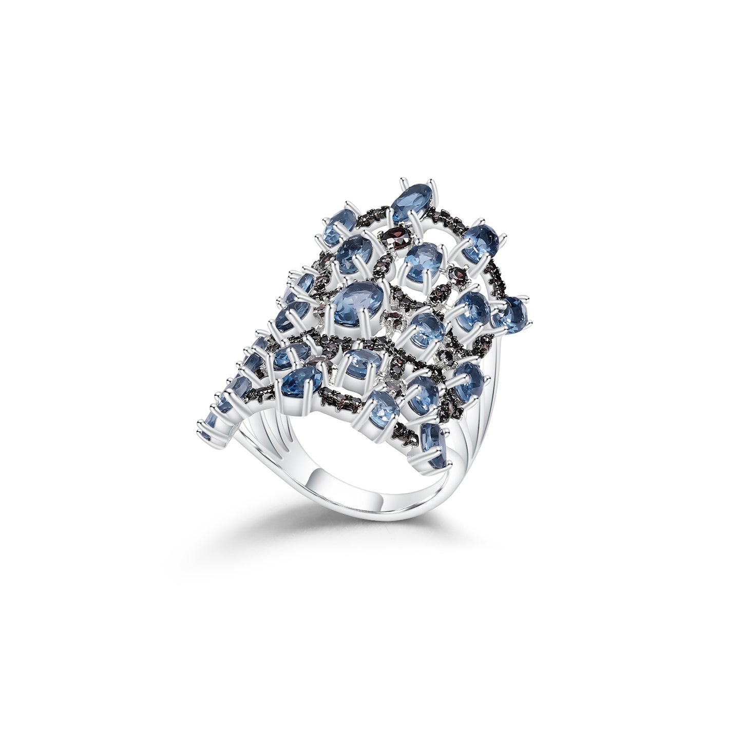 Vintage Style Natural London Blue Topaz