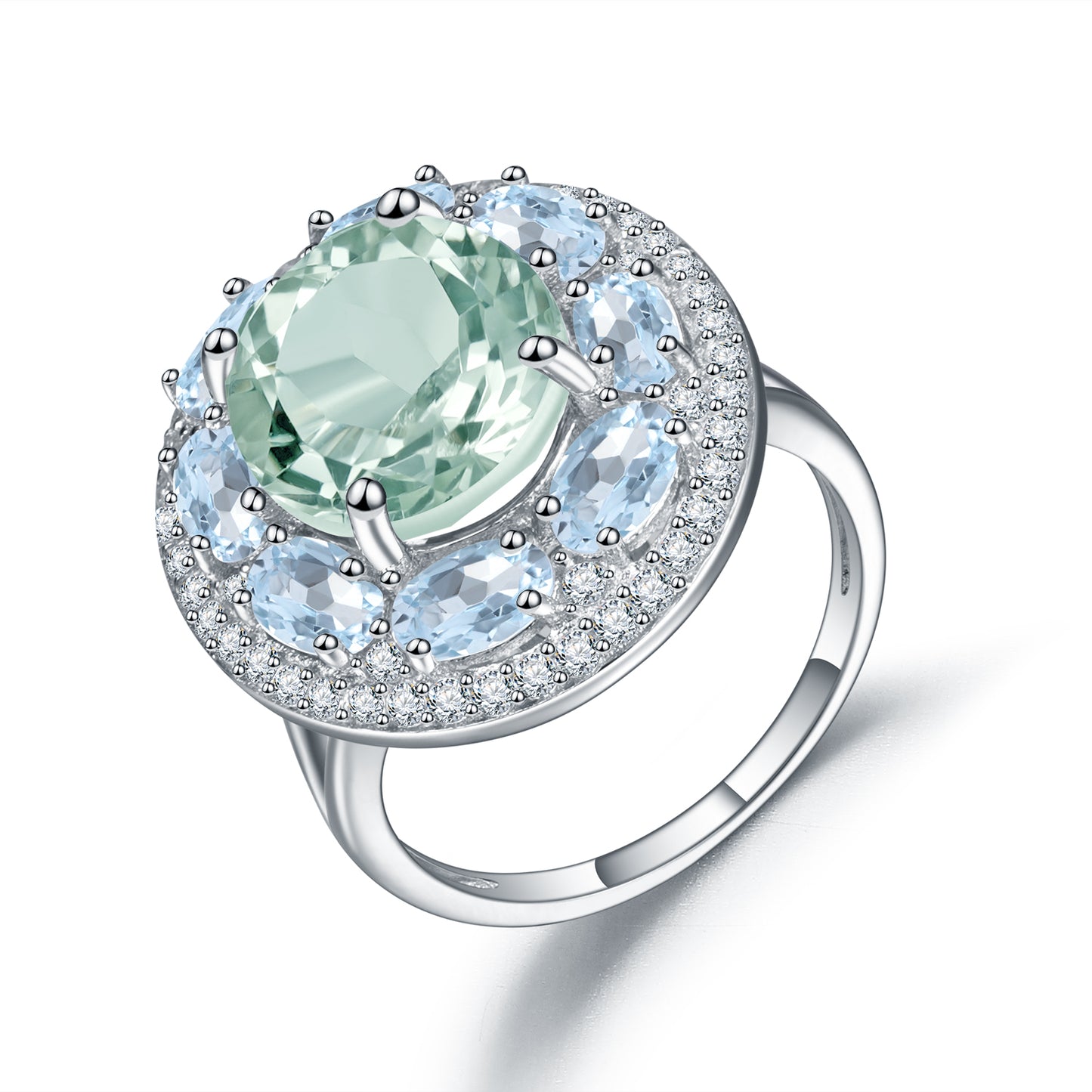 Natural Green Amethyst Ring