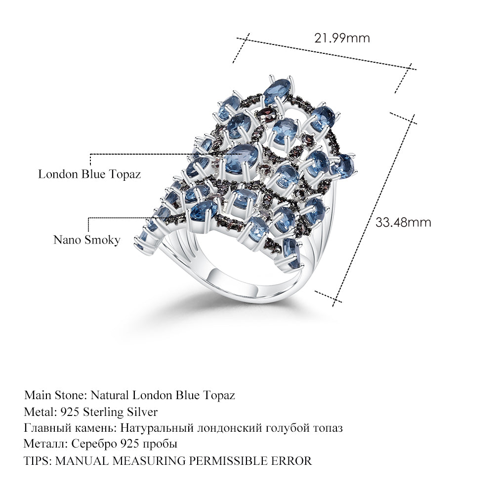 Vintage Style Natural London Blue Topaz