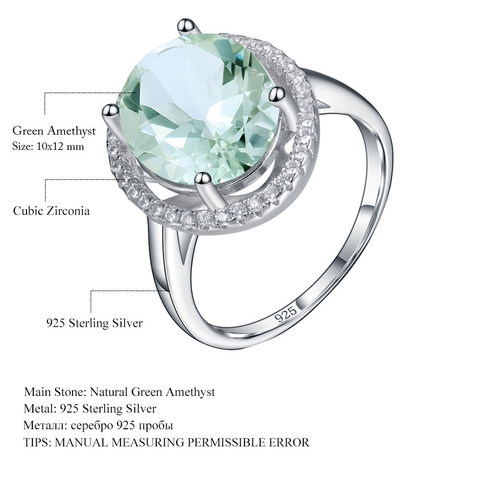 Natural Green Amethyst Ring