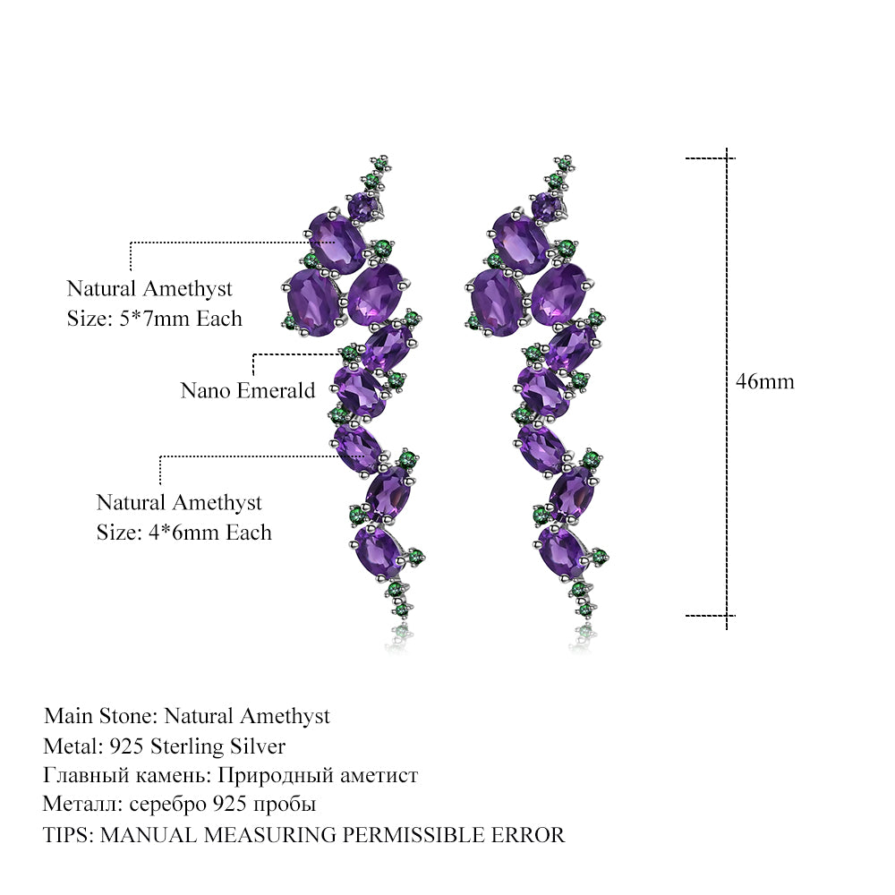 Natural Amethyst Earrings