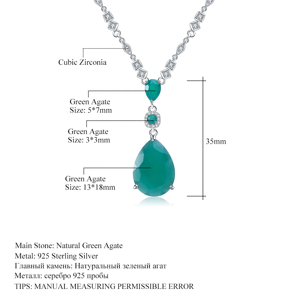 Natural Green Agate Necklece
