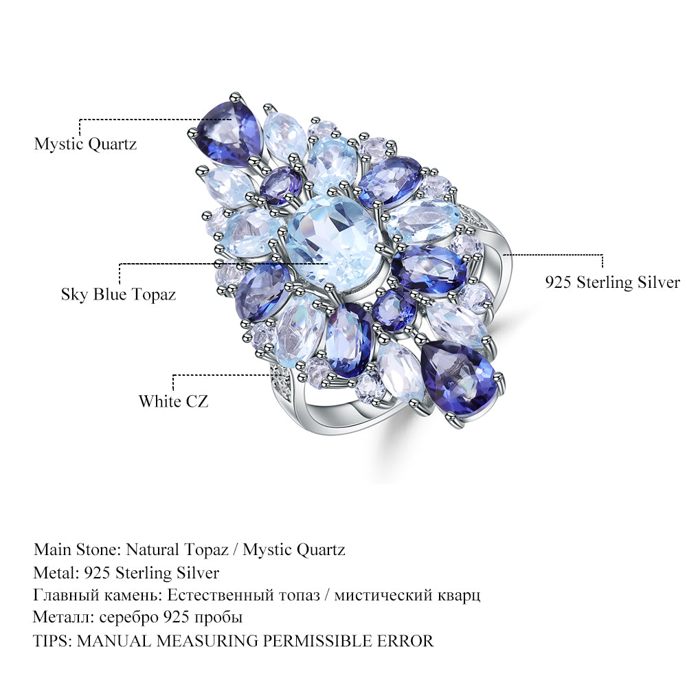 Natural topaz ring