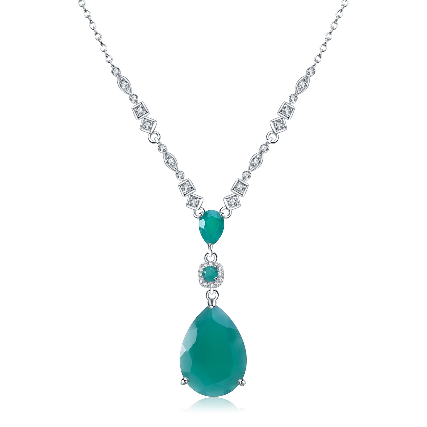Natural Green Agate Necklece