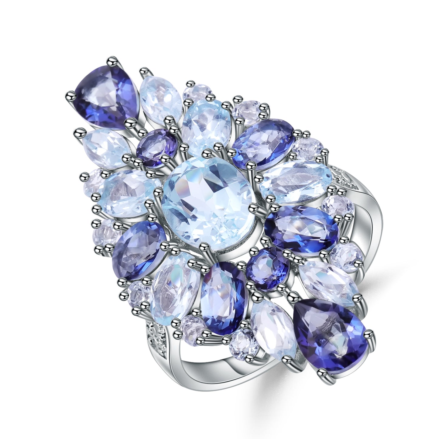 Natural topaz ring