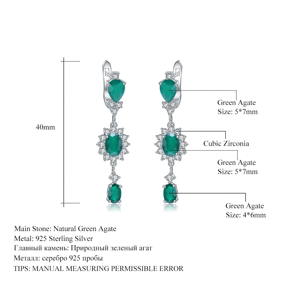 Natural green agate
