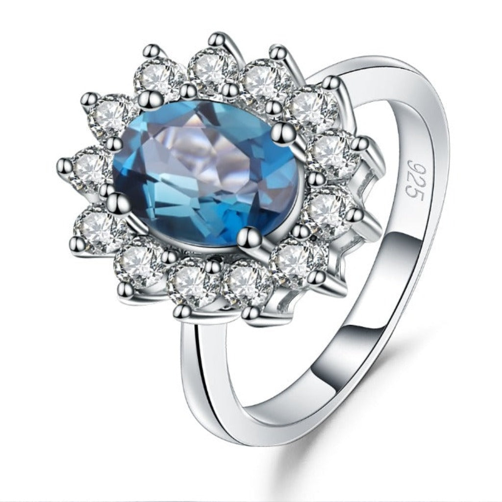 Natural London Blue Topaz Ring