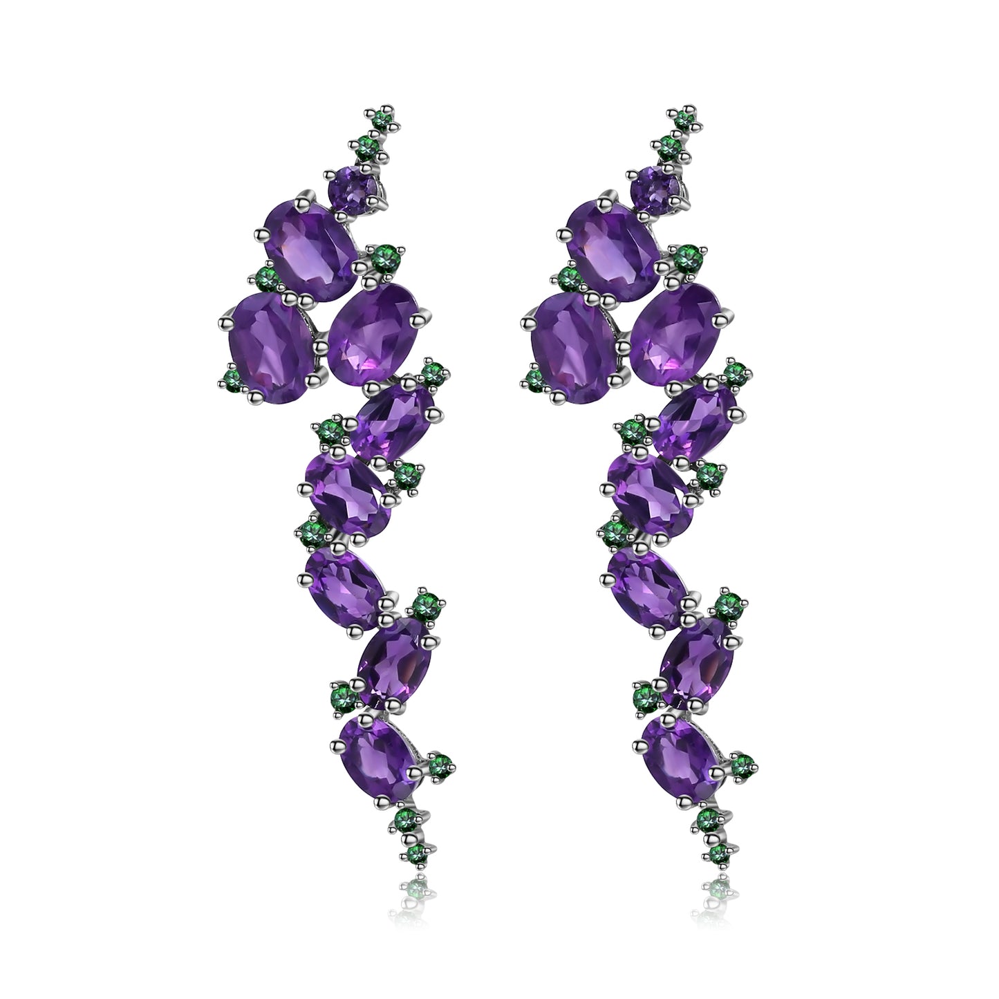 Natural Amethyst Earrings
