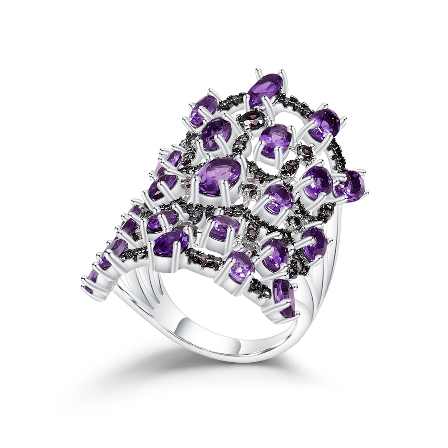 Vintage Style Natural Amethyst Ring