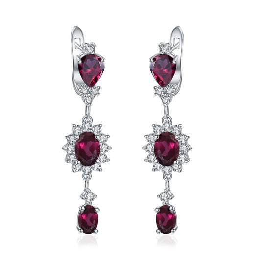 Natural Rhodolite Earrings