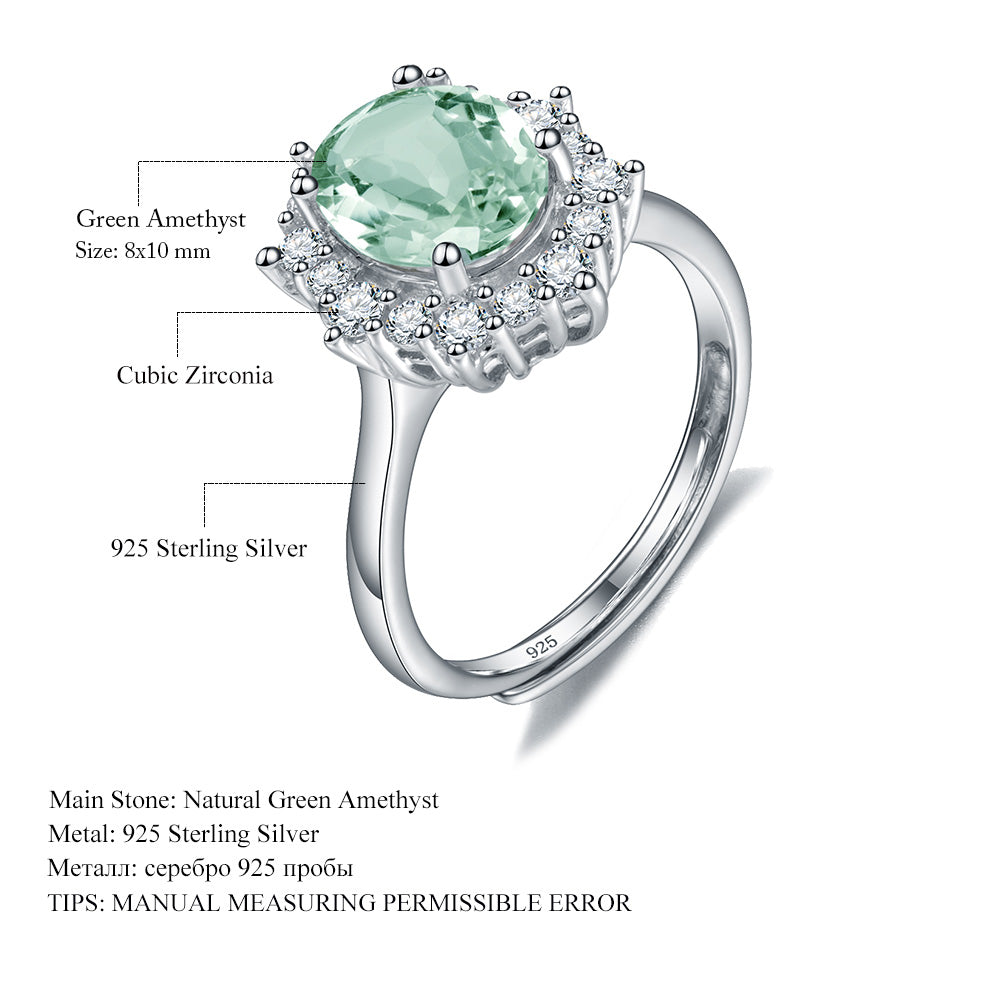 Natural Green Amethyst Ring