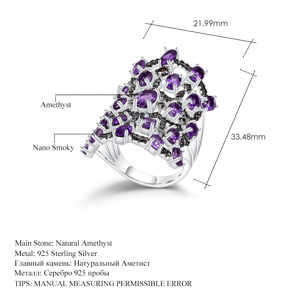 Vintage Style Natural Amethyst Ring